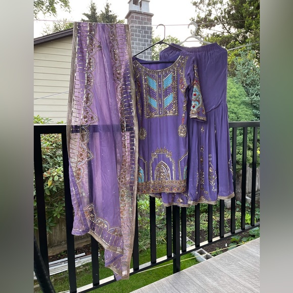 Indian sharara custom made suit  boutique style - Picture 1 of 2